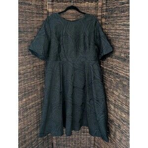 NWT XPlusWear Cocktail Party Dress Black 2XL A Line Textured  Whimsigoth Grunge